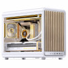 Jonsbo D33 Wood kompiuterio dėžė, nedidelė, mATX, grūdintas stiklas, balta, medis (D33 WD/WHITE)