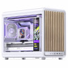 Jonsbo D33 Wood kompiuterio dėžė, nedidelė, mATX, grūdintas stiklas, balta, medis (D33 WD/WHITE)