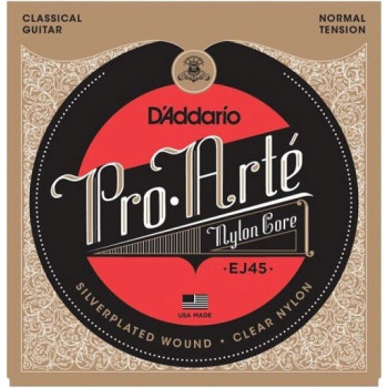 Daddario D'Addario EJ45 Pro-Arté nailoninės klasikinės gitaros stygos, normalus įtempimas, 28-43