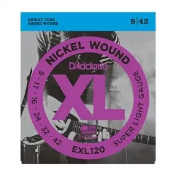 Daddario D'Addario EXL120 Super Light stygos elektrinėms gitaroms, 9-42