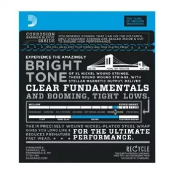 Daddario D'Addario EXL165 basinės gitaros stygų rinkinys, Regular Light 45–105