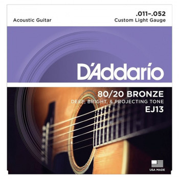 Daddario D'Addario EJ13 stygos akustinei gitarai, 11-52