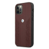 BMW BMHCP12LRSPPR Curve Perforate odinis kietas dėklas Apple iPhone 12 Pro Max, raudonas