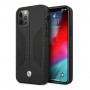 BMW BMHCP12LRSCSK Perforate Sides odinis kietas dėklas Apple iPhone 12 Pro Max, juodas