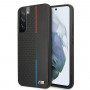 BMW BMHCS22MTRTBK juodas kietasis dėklas Samsung Galaxy S22+, M Collection Triangles