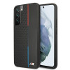 BMW BMHCS22MTRTBK juodas kietasis dėklas Samsung Galaxy S22+, M Collection Triangles