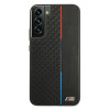 BMW BMHCS22MTRTBK juodas kietasis dėklas Samsung Galaxy S22+, M Collection Triangles