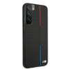 BMW BMHCS22MTRTBK juodas kietasis dėklas Samsung Galaxy S22+, M Collection Triangles