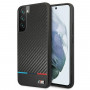 BMW BMHCS22MPUCARTCBK juodas kietasis dėklas Samsung Galaxy S22+, M Collection Triangles