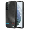 BMW BMHCS22MPUCARTCBK juodas kietasis dėklas Samsung Galaxy S22+, M Collection Triangles