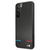BMW BMHCS22MPUCARTCBK juodas kietasis dėklas Samsung Galaxy S22+, M Collection Triangles