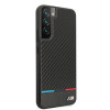 BMW BMHCS22MPUCARTCBK juodas kietasis dėklas Samsung Galaxy S22+, M Collection Triangles