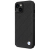 BMW BMHCP14S22RQDK Leather Quilted kietasis dėklas skirtas iPhone 14 6,1", juodas