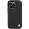 BMW BMHCP14L22RQDK Leather Quilted kietasis dėklas skirtas iPhone 14 Pro 6,1", juodas