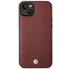 BMW BMHCP14S22RFGR Leather Diamond Pattern kietasis dėklas skirtas iPhone 14 6,1", bordinis