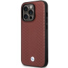 BMW BMHCP14X22RFGR Leather Diamond Pattern kietasis dėklas skirtas iPhone 14 Pro Max 6,7", bordinis