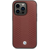 BMW BMHCP14X22RFGR Leather Diamond Pattern kietasis dėklas skirtas iPhone 14 Pro Max 6,7", bordinis