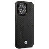 BMW BMHCP14L22RFGK Leather Diamond Pattern kietasis dėklas skirtas iPhone 14 Pro 6,1", juodas