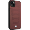BMW BMHCP14S22RPSR telefono dėklas, skirtas iPhone 14, bordo spalvos, Leather Seats Pattern