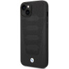 BMW BMHCP14S22RPSK telefono dėklas, skirtas iPhone 14, juodas, Leather Seats Pattern