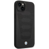 BMW BMHCP14S22RPSK telefono dėklas, skirtas iPhone 14, juodas, Leather Seats Pattern