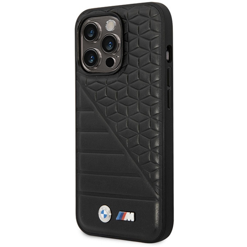 BMW BMHCP14L22PMGK telefono dėklas, skirtas iPhone 14 Pro, juodas, Bi Pattern