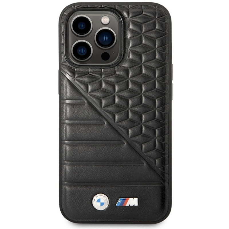 BMW BMHCP14L22PMGK telefono dėklas, skirtas iPhone 14 Pro, juodas, Bi Pattern