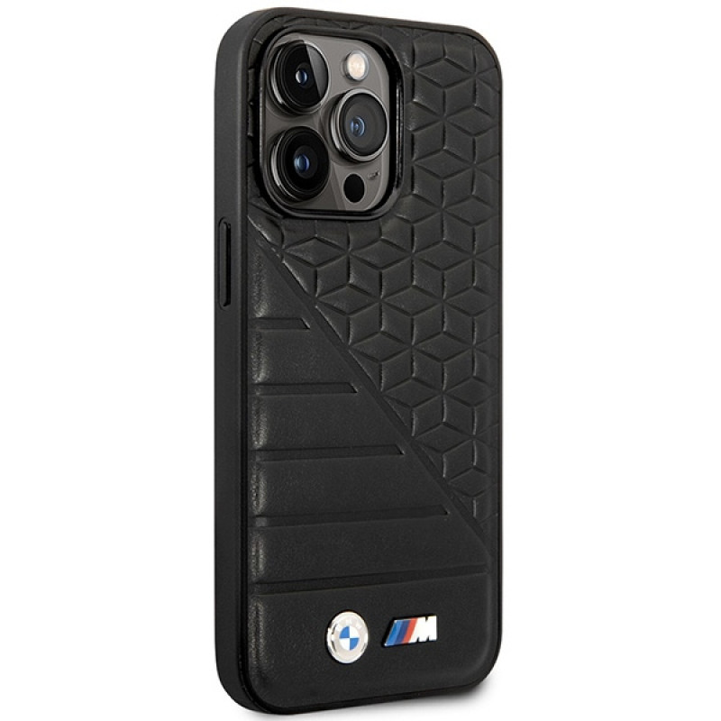 BMW BMHCP14L22PMGK telefono dėklas, skirtas iPhone 14 Pro, juodas, Bi Pattern