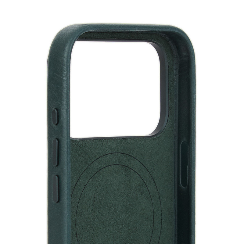 Mujjo Troubadour odinis dėklas, skirtas Apple iPhone 18 Pro / 17 Pro, MagSafe, obsidiano žalias