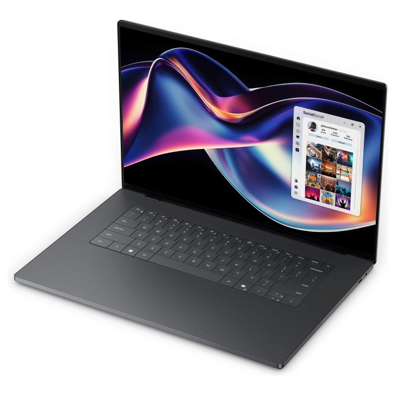 Dell XPS 16 DA16260-945YK 16 colių nešiojamas kompiuteris su jutikliniu ekranu, Intel Core Ultra X9 388H, 32 GB RAM, 1 TB SSD, Windows 11 Home, grafito