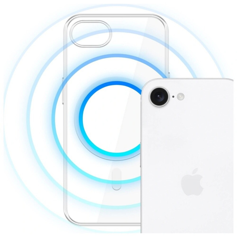 3MK Clear MagCase dėklas telefonams Apple iPhone 17e / 16e, skaidrus, su MagSafe
