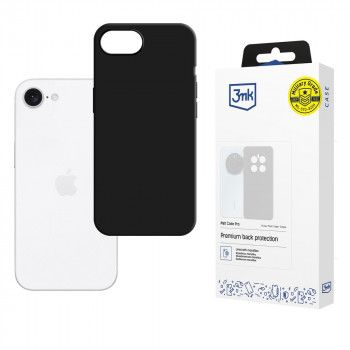3MK Matt Case Pro dėklas telefonui Apple iPhone 16e / 17e, juodas