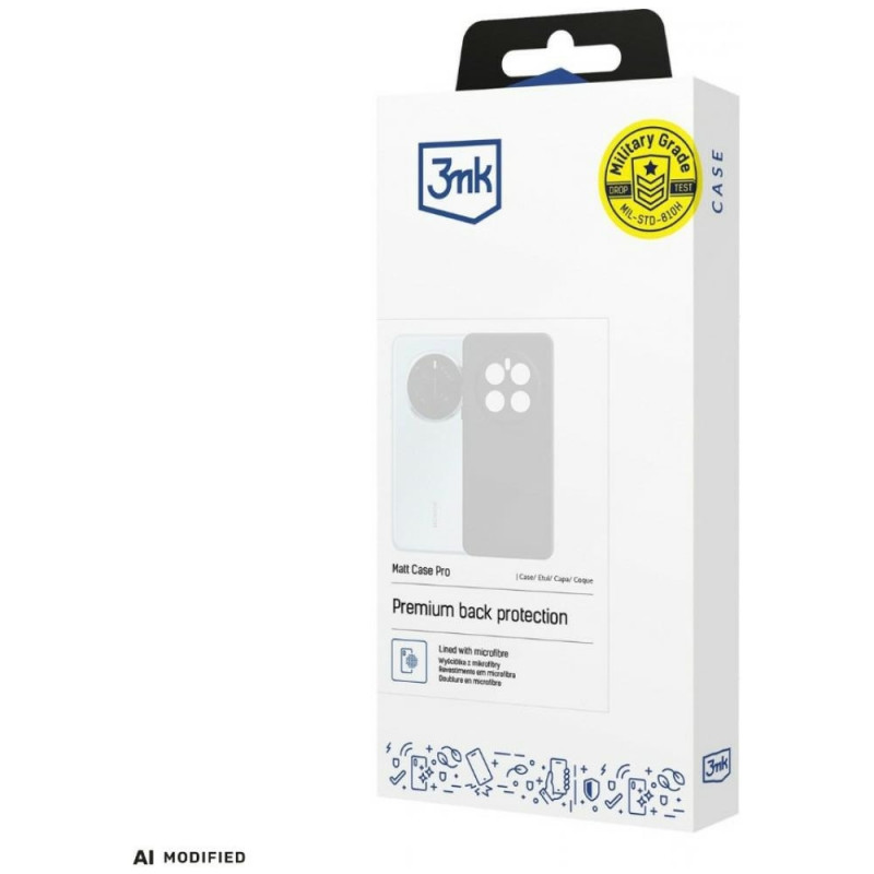 3MK Matt Case Pro dėklas telefonui Apple iPhone 16e / 17e, juodas