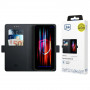 3MK Wallet Case dėklas-piniginė telefonui Samsung Galaxy S25 Edge, juodas