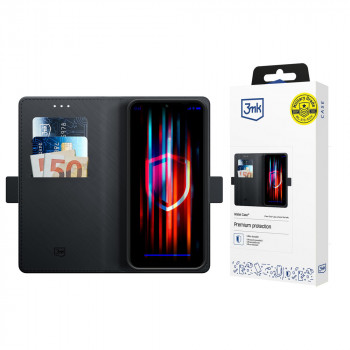 3MK Wallet Case dėklas-piniginė telefonui Samsung Galaxy S25 Edge, juodas