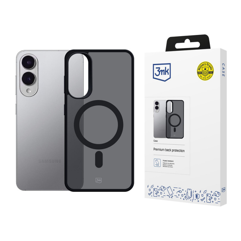 3MK Smoke MagCase dėklas telefonui Samsung Galaxy S25 Edge, juodas