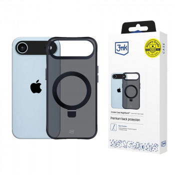 3mk Smoke Case Mag&Stand dėklas, skirtas Apple iPhone Air, juodas