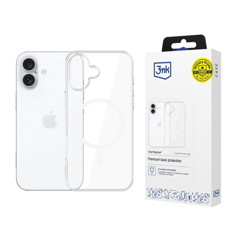 3MK Clear MagCase dėklas, skirtas Apple iPhone 17, permatomas