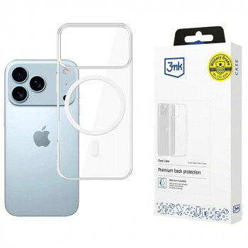 3mk Clear MagCase dėklas, skirtas Apple iPhone 17 Pro Max, permatomas
