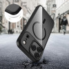 Tech-Protect MagMat MagSafe dėklas Apple iPhone 17 Pro Max telefonui, juodas/skaidrus