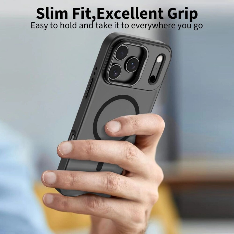 Tech-Protect Magstand MagSafe dėklas, skirtas Apple iPhone 17 Pro, matinės juodos spalvos