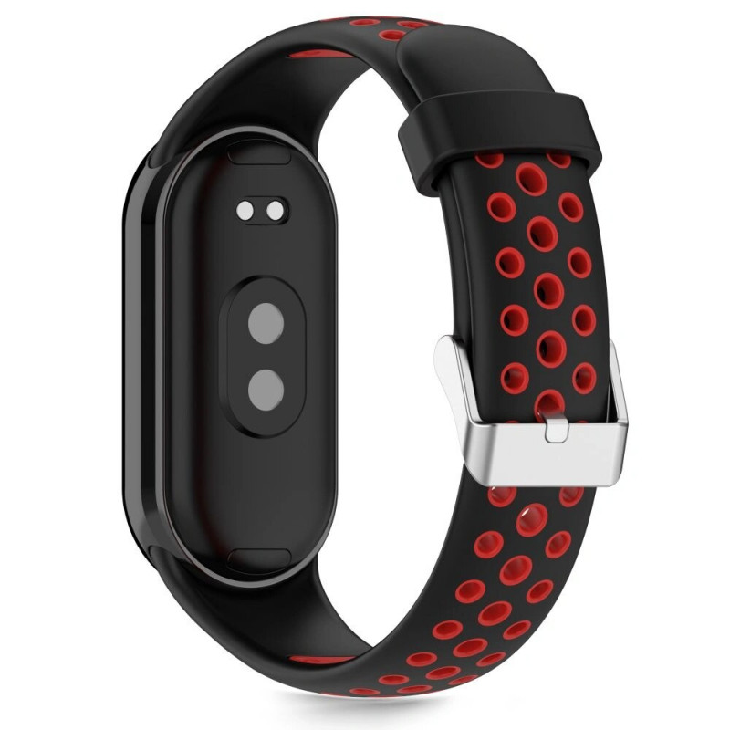 Tech-Protect IconBand Air silikoninis dirželis Xiaomi Smart Band 8 / 9 / 10 / NFC, juodas/raudonas