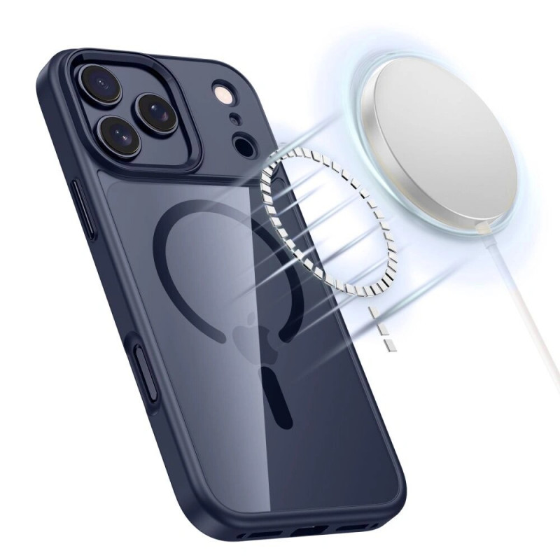 Tech-Protect MagMat MagSafe apsauginis dėklas Apple iPhone 17 Pro Max, tamsiai mėlynas/skaidrus