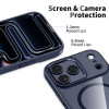 Tech-Protect MagMat MagSafe apsauginis dėklas Apple iPhone 17 Pro Max, tamsiai mėlynas/skaidrus