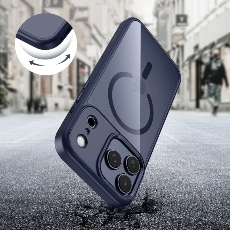 Tech-Protect MagMat MagSafe apsauginis dėklas Apple iPhone 17 Pro Max, tamsiai mėlynas/skaidrus