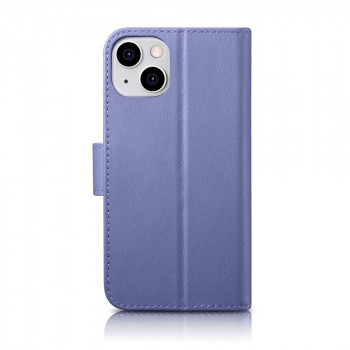 iCarer Wallet Case 2in1 Anti-RFID odinis dėklas-knygelė, skirtas iPhone 14 Plus, šviesiai violetinis (WMI14220727-LP)