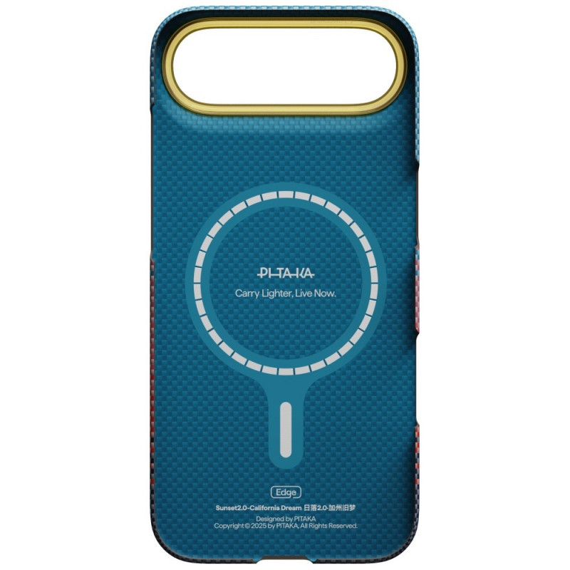 PITAKA Edge Case California Dream 03 dėklas Apple iPhone Air telefonui, saulėlydis