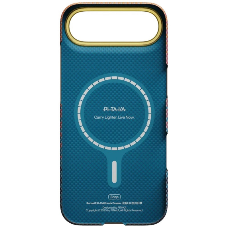 PITAKA Edge Case California Dream 05 dėklas Apple iPhone Air telefonui, saulėlydis