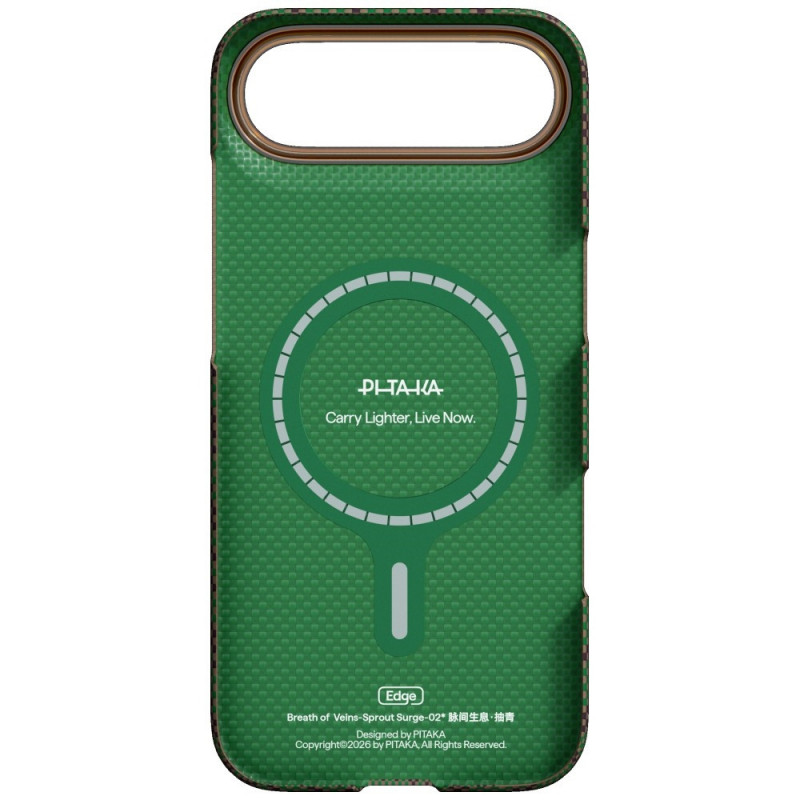PITAKA Edge Case Breath of Veins dėklas Apple iPhone Air telefonui, sprout surge