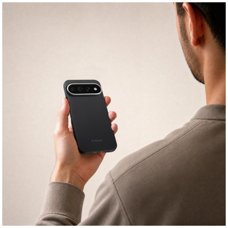 PITAKA Edge Case dėklas Google Pixel 11 Pro XL telefonui, juodai pilkas